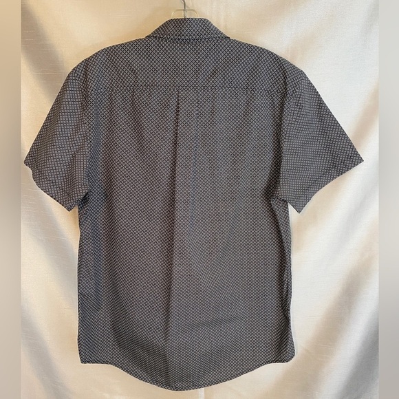 Tommy Hilfiger Short Sleeve Button-Down Shirt  Navy Blue Mens Lg - Picture 9 of 10